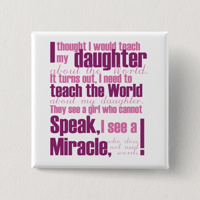 Dottern klämmer fast knapp (Framsida)