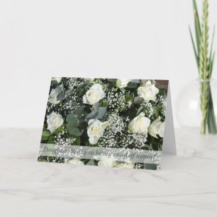 Dottern Please är min maid of honor? Inbjudan