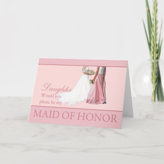 Dottern Please är min maid of honor? Inbjudan (Framsida)