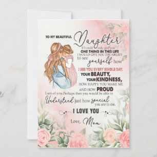 Dotterpresent Brev till min dotter från mamma Inbjudningar