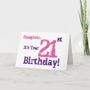 Dotters 21st födelsedaghälsning i lilor som är kort
