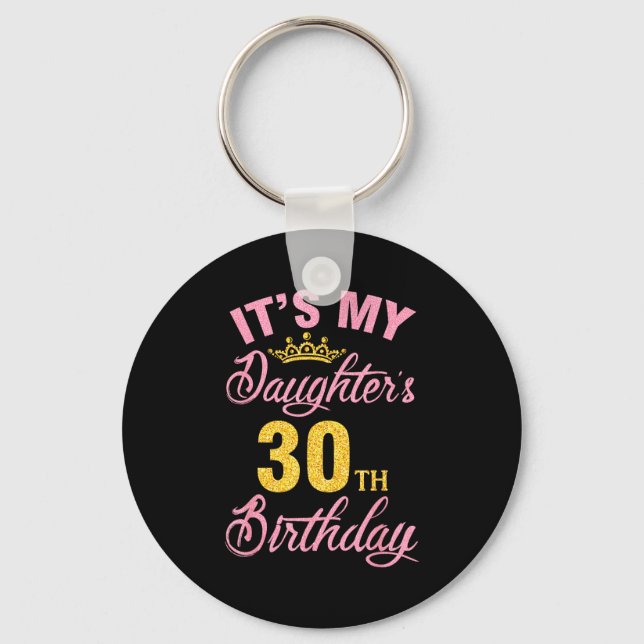 Dotters 30-årsdag glad 30 år till en tjej nyckelring (Framsida)
