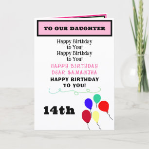 Dotters födelsedagsballonger Cupcakes NAMN Valfri  Kort