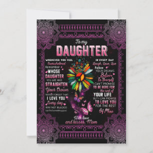 Dotters present Brev till min dotter från mamma Inbjudningar