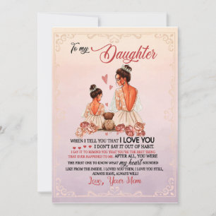 Dotters present Brev till min dotter från mamma Inbjudningar