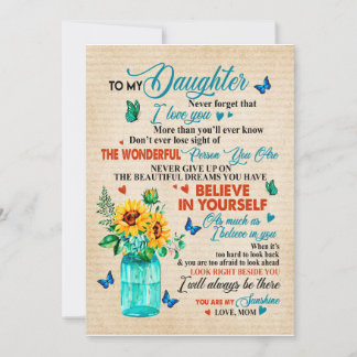 Dotters presenter | Brev till min dotter från mamm Inbjudningar