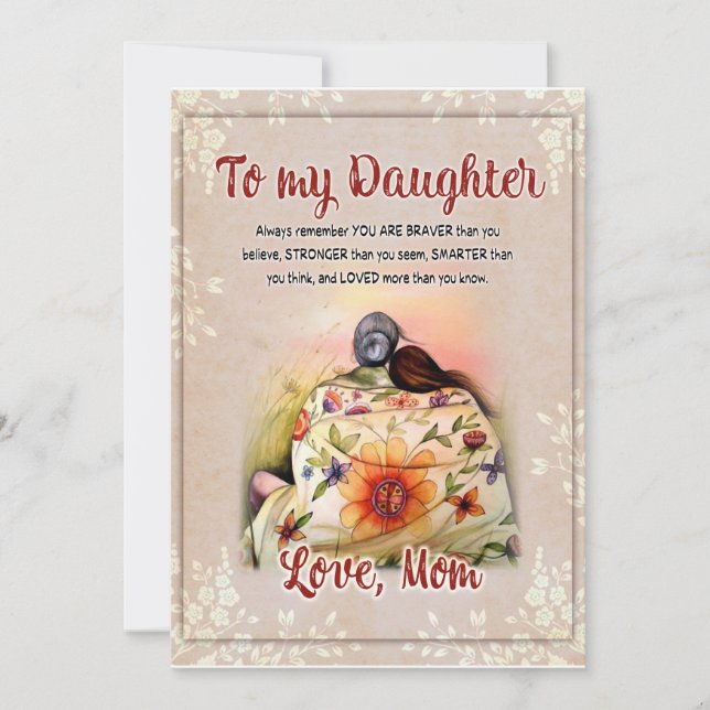 Dotters presenter | Brev till min dotter från mamm Inbjudningar (Framsida)