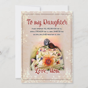 Dotters presenter Brev till min dotter från mamm Inbjudningar
