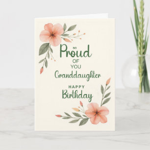 Dottersdotter Födelsedag Stolt Över Dig Blommig Kort