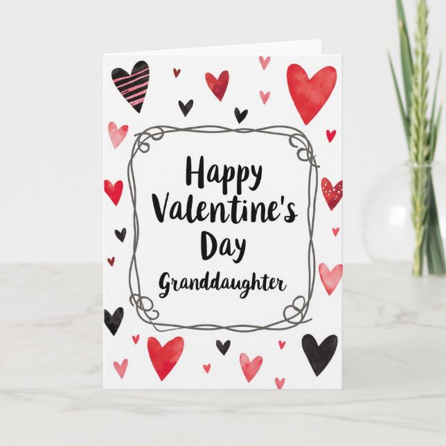Dotterson Valentines Vattenfärgskort Kort (Framsida)