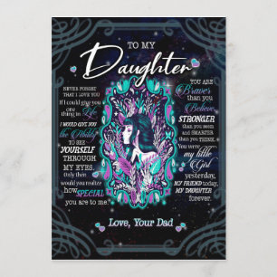 Dottersonpresent Brev till min dotter från pappa Inbjudningar