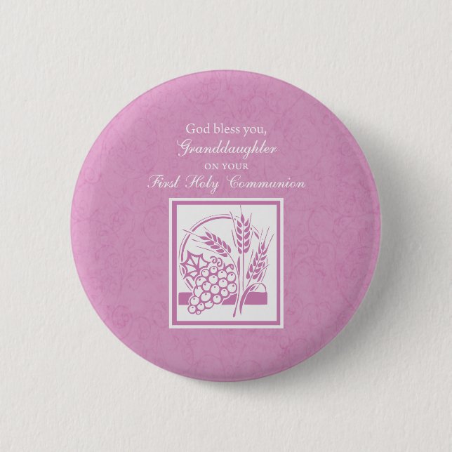Dottersons första kommunion, rosa knapp (Framsida)