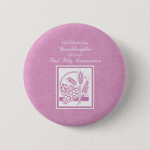 Dottersons första kommunion, rosa knapp