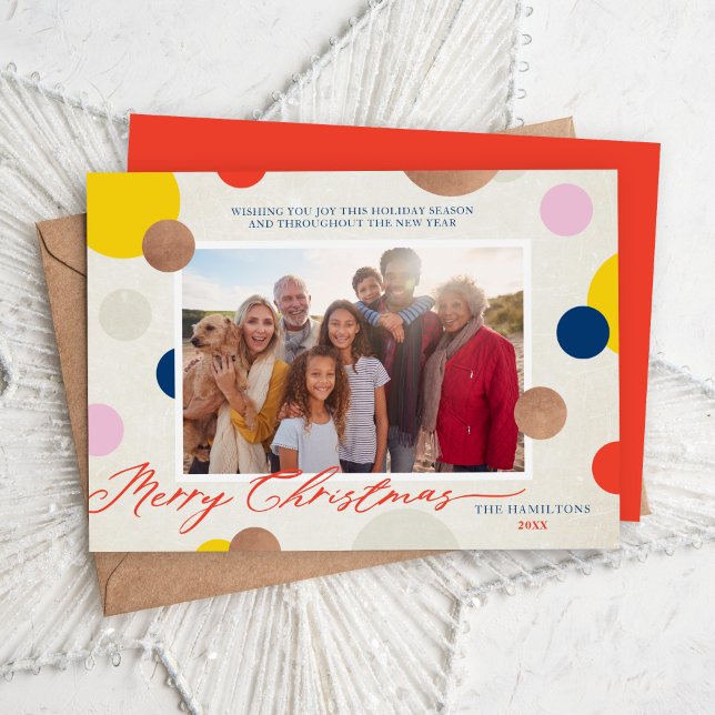 Dottie God jul Family Photo Julkort (Skapare uppladdad)