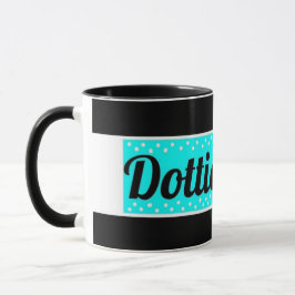 Dottie's Store Logotyp Coffee Mugg (Black/Blue/Whi