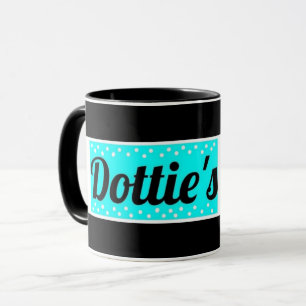 Dottie's Store Logotyp Coffee Mugg (Black/Blue/Whi