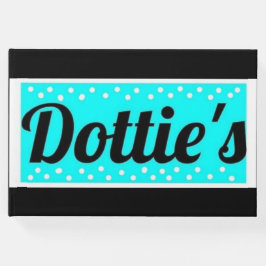 Dottie's Store Logotyp Guest Bok (Black & Aqua)