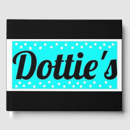 Dottie's Store Logotyp Guest Bok (Black & Aqua)