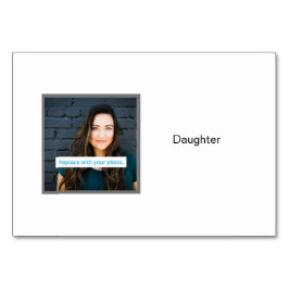 Dottofoto på Personlig Family Flashcards Bordsnummer