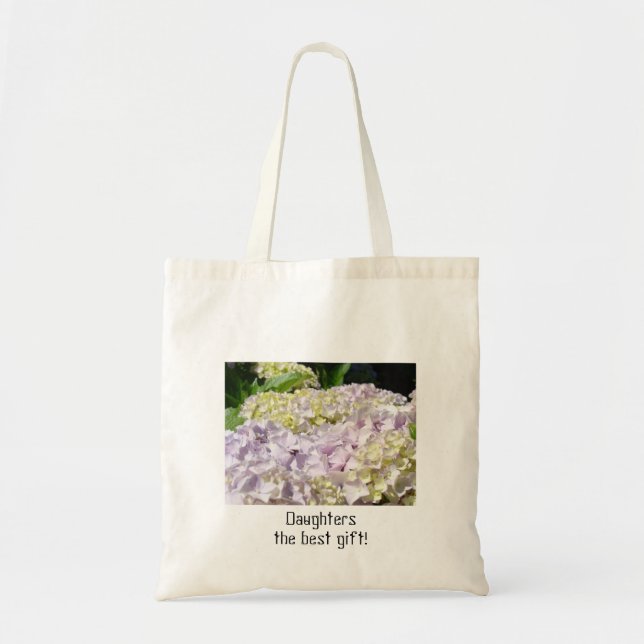 Döttrar den bästa gåvan! tote bags Hydrangeor Tygkasse (Framsidan)
