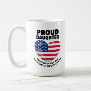 Döttrar till Amerikanska Revolutionen Stolt Patrio Kaffemugg