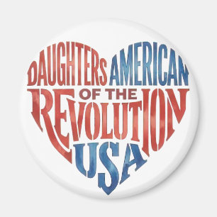 Döttrar till Amerikanska revolutionen USA Hjärta Magnet
