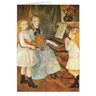 Döttrar till Catulle Mendes av Pierre Renoir Hälsningskort