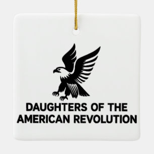 Döttrar till den amerikanska revolutionen DAR örn Julgransprydnad Keramik