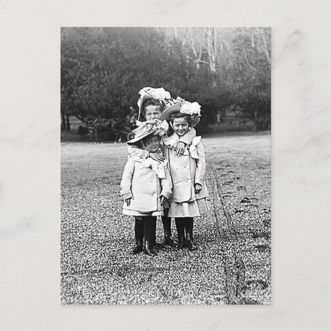 Döttrar tsar av Ryssland, Olga, Tatiana, Maria Vykort (Framsida)