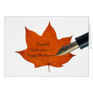 Dottruppens thanksgiving-kort för löv hälsningskort