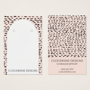 Dotty Arch Earring Necklace Jewelry Visning Card Visitkort