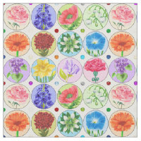 Dotty Birth Flower och Gem Fabric