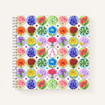 Dotty Birth Flower och Gem Notebook