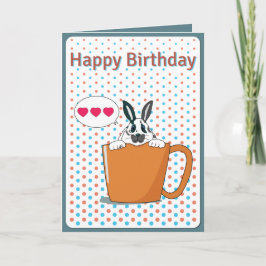 Dotty bunny Grattis på födelsedagen Card Kort