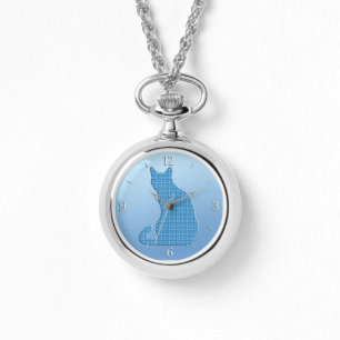Dotty Cat - blå nyanser Armbandsur