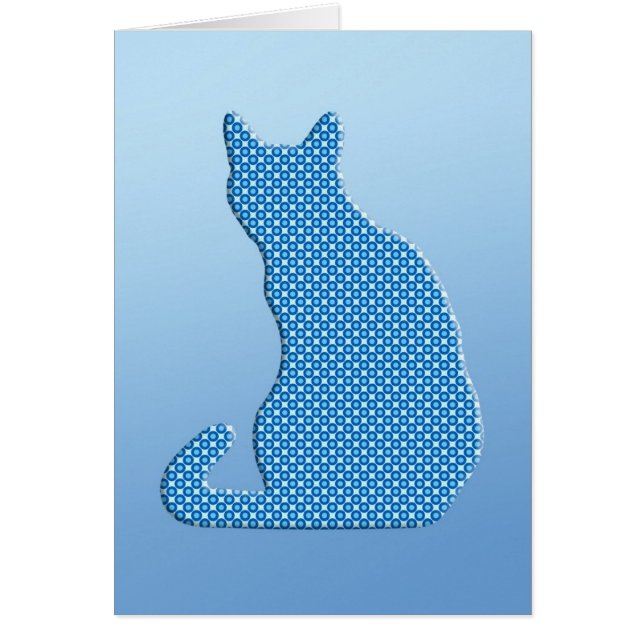 Dotty Cat - blå nyanser OBS Kort (Framsidan)