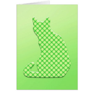 Dotty Cat - blad av kalkgrönt OBS Kort