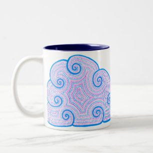 Dotty Clouds Patterned Pencil Pen Kopp Holder