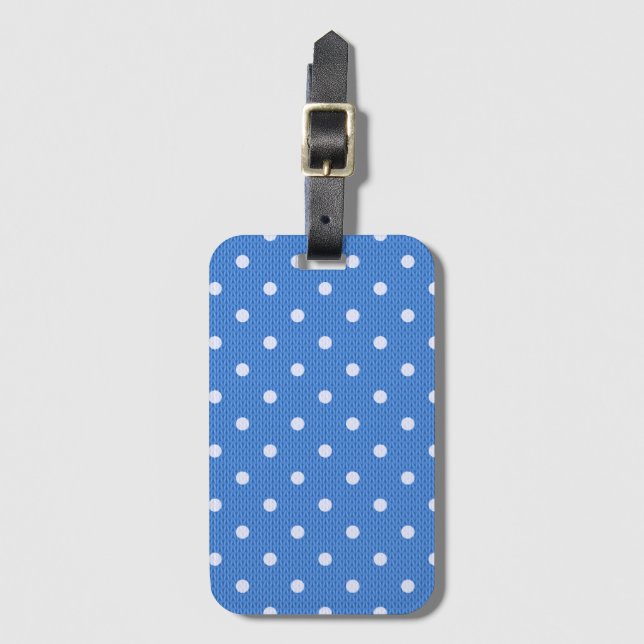 Dotty Delight Blue Bagagebricka (Framsida vertikal)