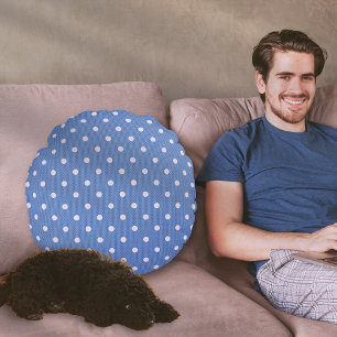 Dotty Delight Blue Rund Kudde