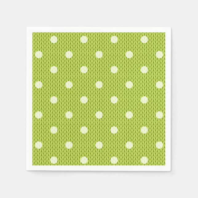 Dotty Delight Grönt Papper Pappersservett (Framsidan)