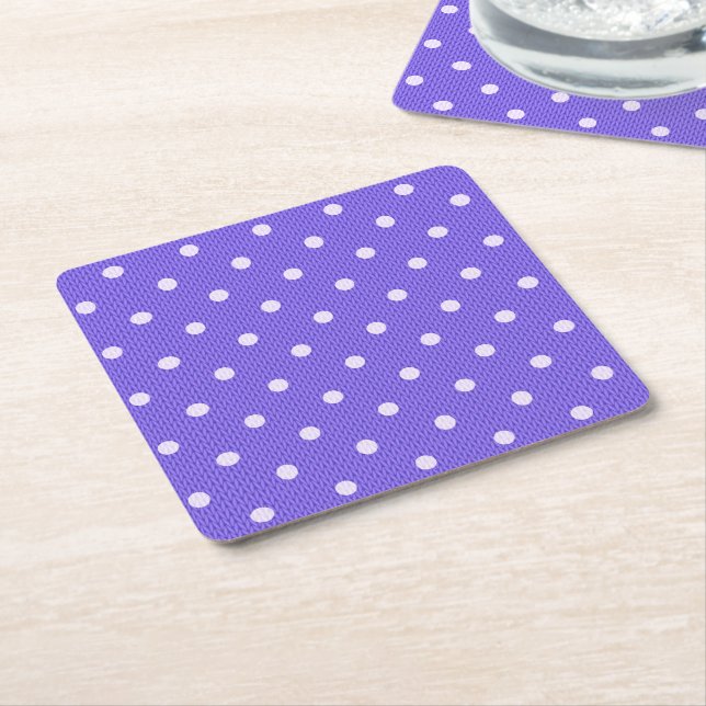 Dotty Delight Lila Underlägg Papper Kvadrat (Vinklad)