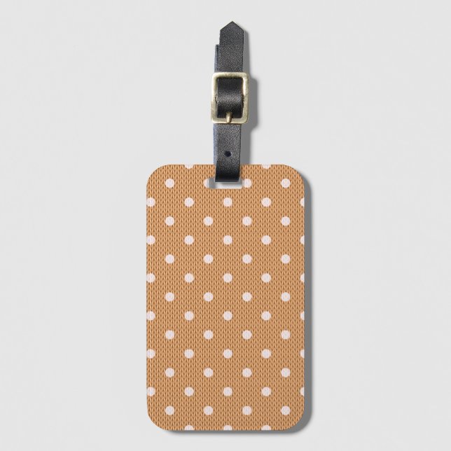 Dotty Delight Orange Bagagebricka (Framsida vertikal)