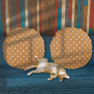 Dotty Delight Orange Rund Kudde