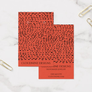 Dotty Earring Necklace Jewelry Visning Card Visitkort