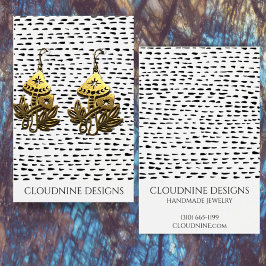 Dotty Earring Necklace Jewelry Visning Card Visitkort