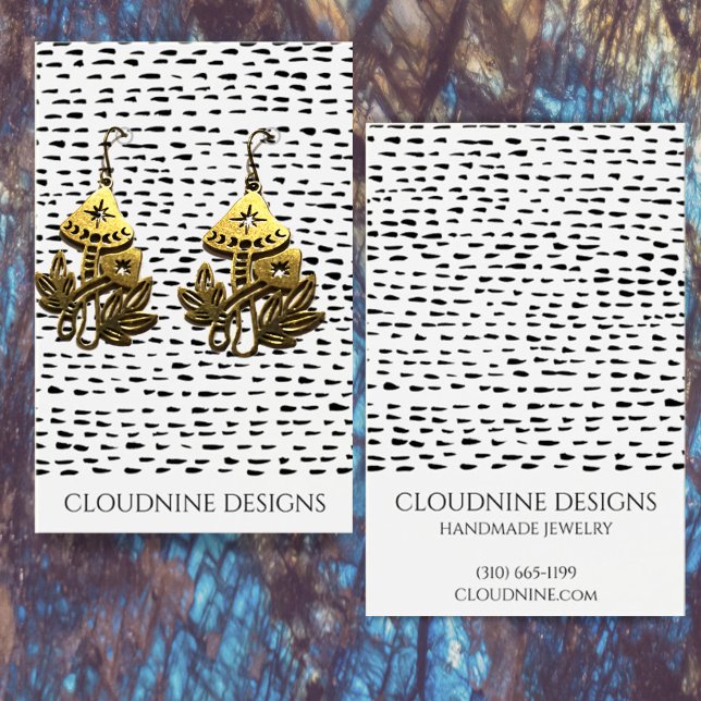 Dotty Earring Necklace Jewelry Visning Card Visitkort (Skapare uppladdad)