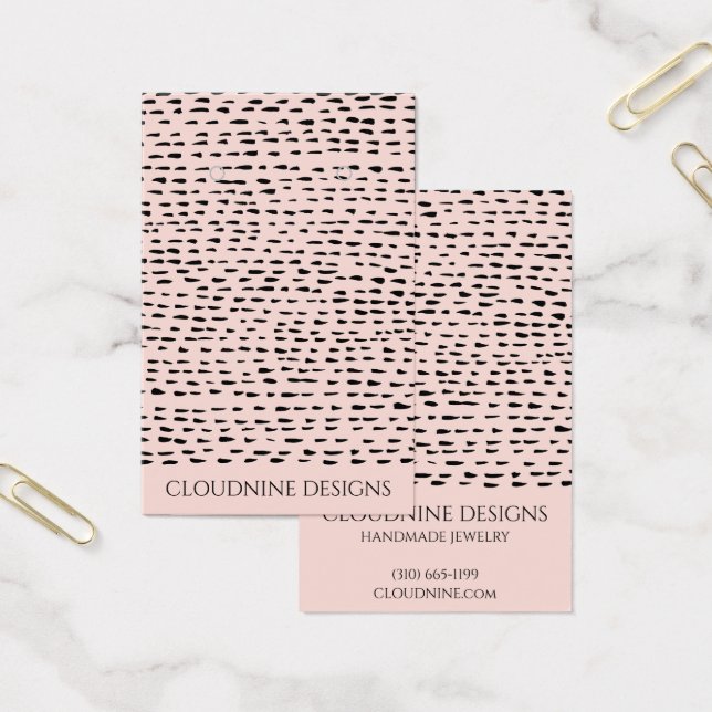 Dotty Earring Necklace Jewelry Visning Card Visitkort (Kontor)