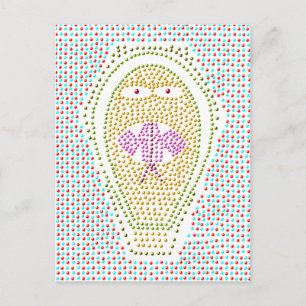 Dotty Egyptian Cobra Postcard Vykort