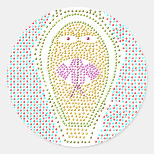 Dotty Egyptian Cobra Sticker Runt Klistermärke